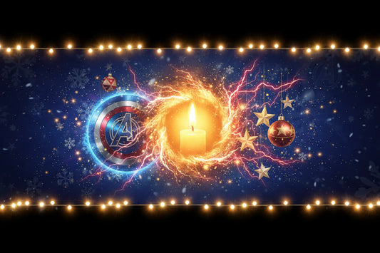 Decorative banner with candle